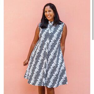 Zuri All That Jazz Classic Musical Structured Cotton Dress with Pockets size M